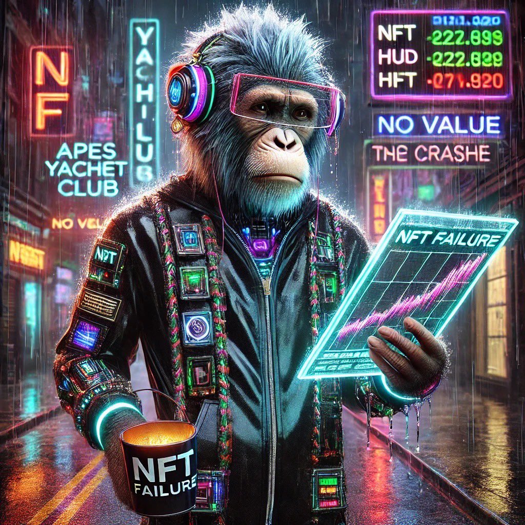 ApeKai888's tweet photo. 🔧 ☕️📉💸

Your NFT used to buy Lambos; now it can’t buy you a latte.
Enjoy the future you bought into.

#CryptoLife #NFTBubble #CyberpunkReality https://t.co/WplVHMINYC