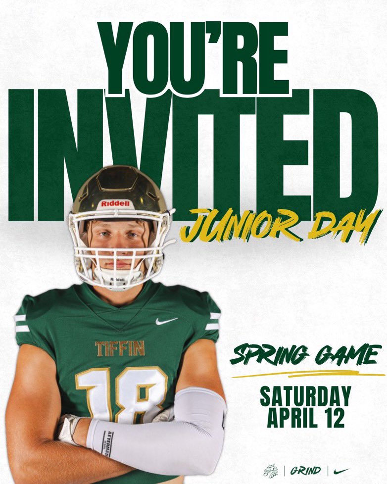 Thank you to <a href="/coachrufenerTU/">Caleb Rufener</a> and <a href="/TUDragonFB/">Tiffin University Football</a> for the spring game invite!! I like forward to visiting!! <a href="/griffin_andre/">Coach Andre Griffin</a> <a href="/NDCL_Football/">NDCL Football</a>