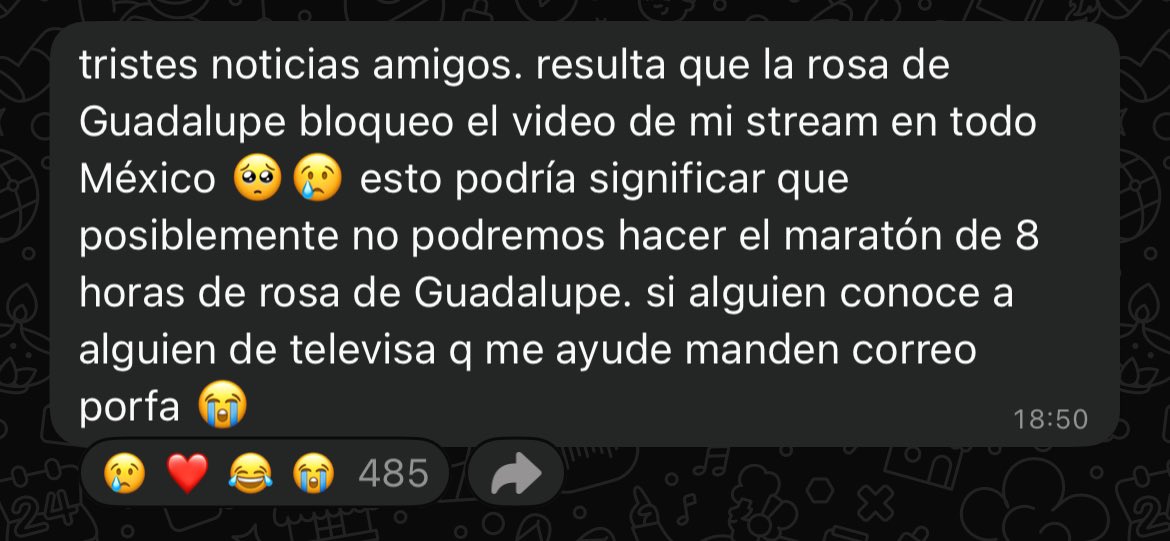 QuackityInfo's tweet photo. 💬 ¡Quackity vía su canal de difusión en WhatsApp! https://t.co/eJ3xuoSzdV