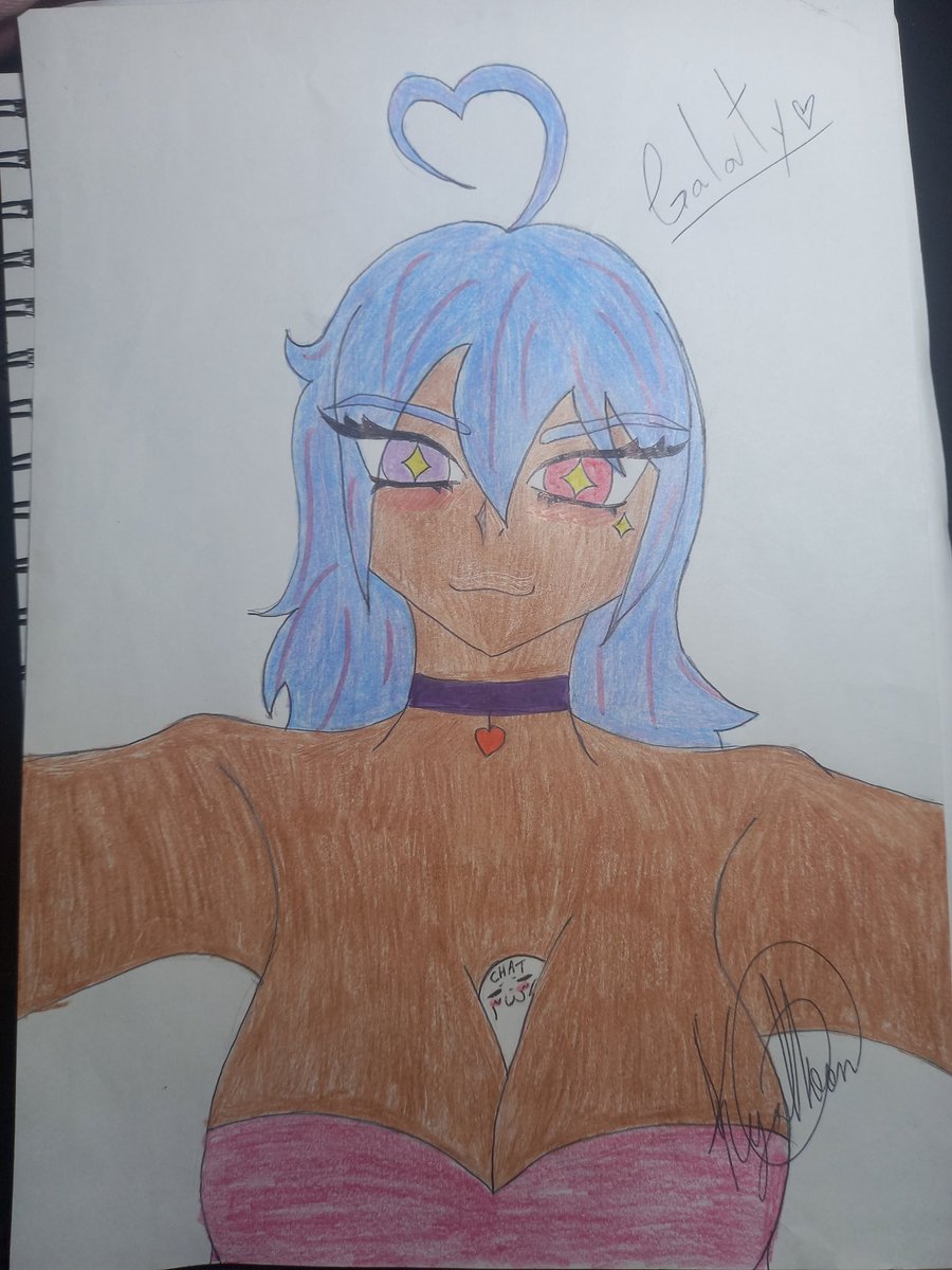 NomeSem068's tweet photo. Mais um desenho para a incrível e maravilhosa @GalaxiaDubs !! Claro, com o chat bem confortável💕💕 https://t.co/JO1LkZgihn