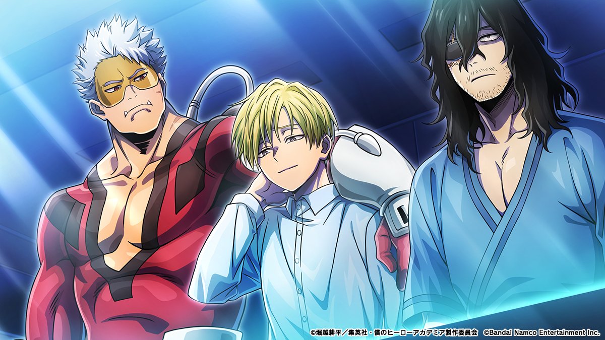 heroaca_ui's tweet photo. 【イベントガシャ】

『競い合え！コピー対洗脳』開催中！

＼新メモリー／
UR「脇役なんていない」（物間＆ブラドキング＆相澤）

作戦の説明をする相澤、それを聞く物間、誰が欠けても成り立たないと声をかけるブラドキングを描いたURメモリーをGET！

期間:～4/1(火)14:59予定
#ヒロトラ #ヒロアカ https://t.co/aD7dPTQ7SK