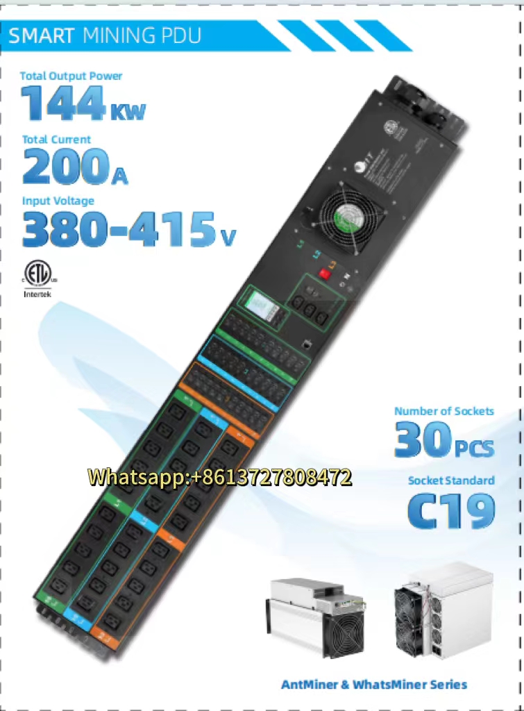 AmberDengl's tweet photo. ETL Certificated 144KW Smart Switch PDU
👉 Global Standard.
👉 Safe &amp; Reliable,Durable &amp; Long-Lasting 
Support TCP/IP Network (SNMPV1,V2,V3 ,MODBUS,RS485...)
#datacenter #power #bitcoin #bitcoinmining #computingcenter #immersion #cryptocurrency #miningfarm https://t.co/al3FO0eoXo