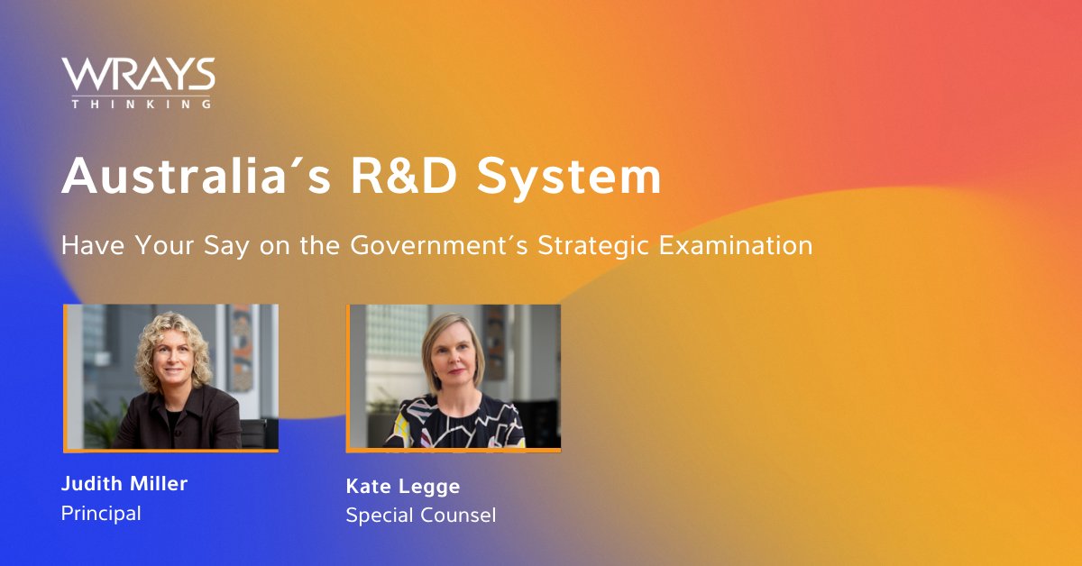 📢 The Australian Govt is reviewing the R&amp;D system to boost impact &amp; align with national priorities. Have your say! 🗣️ Feedback on the discussion paper is open until 11 April 2025.

🔗 Learn more: wrays.com.au/insights/indus…

#wraysforinnovators #researchanddevelopment #IP