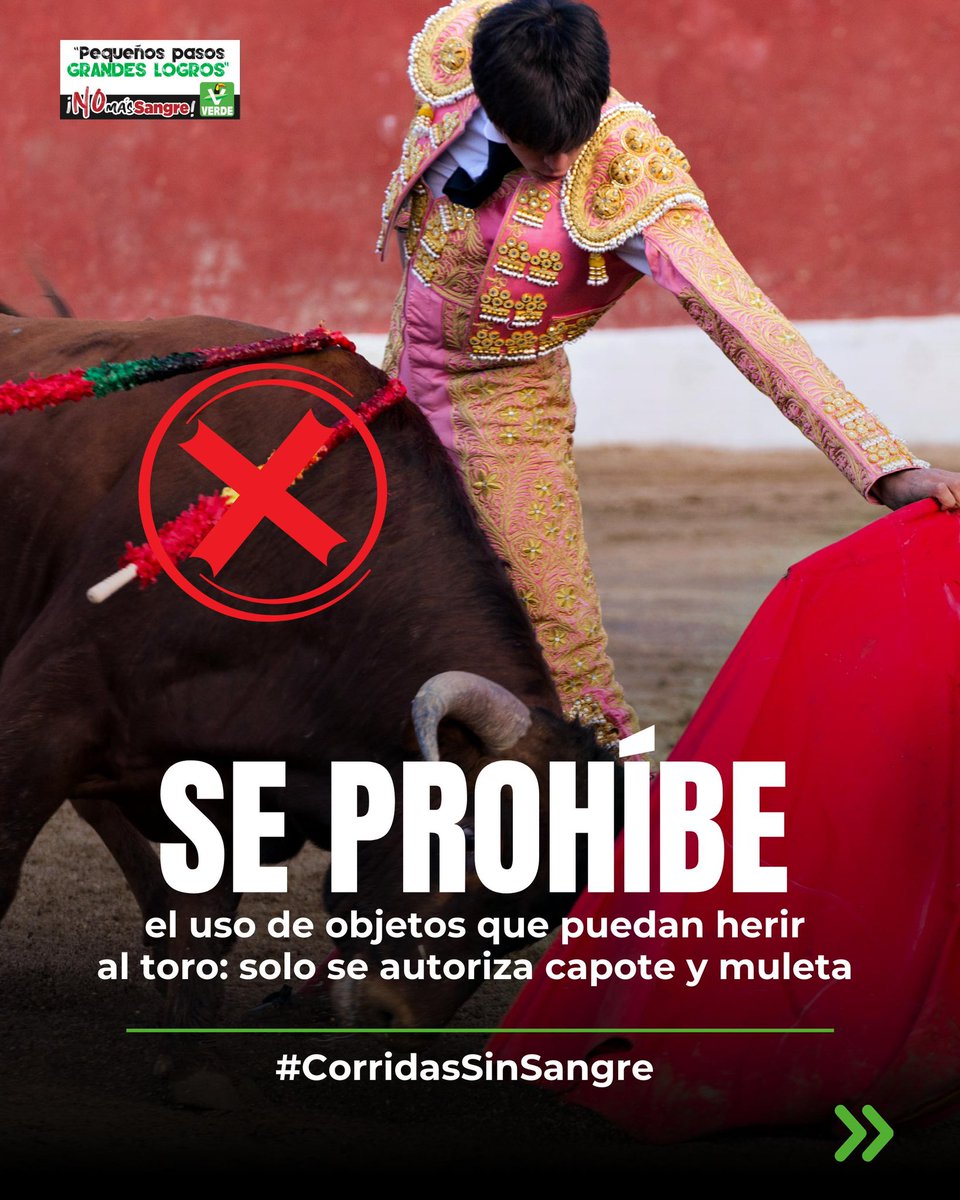 PatRobles44's tweet photo. La empatía y el respeto se abren paso en la capital. ¡Aplausos para este cambio! #CorridasSinSangre @javoramosf  @ChuchoSesmaPVEM  @VerdeCDMX https://t.co/uwVMHfnrHd