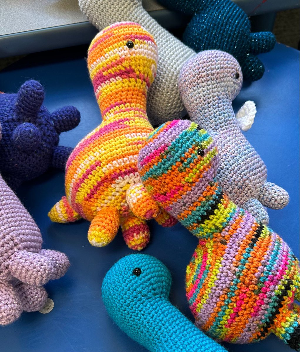 Nadine Devaney, our volunteer Site Coordinator for South Umpqua UCAN Head Start, made over 90 crochet dinosaurs for the students and staff at Winston and South Umpqua schools! It was such a labor of love and the kids got SOOO excited! 🦖 😍