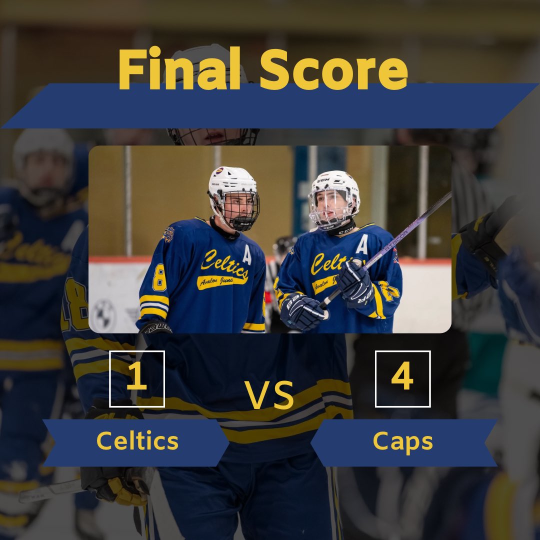 And so it ends.
Our season comes to a close as the Caps take the win 4-1. It’s been a great year and an exciting playoff run.
To our overagers — thank you for your leadership, dedication, and commitment. We wish you all the best in your future endeavors.
