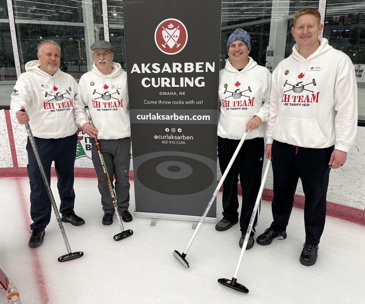 Jason Buzzell (@buzzilinear) on Twitter photo I have approval from lent-induced social media hiatus <a href="/tccrguy/">Rob Latimer</a> to share these team bunnyhugs "Be tarrif-ied" 🇨🇦 during the <a href="/curlaksarben/">Aksarben Curling 🥌</a> bonspiel.
#TeamCanada I have approval from lent-induced social media hiatus <a href="/tccrguy/">Rob Latimer</a> to share these team bunnyhugs "Be tarrif-ied" 🇨🇦 during the <a href="/curlaksarben/">Aksarben Curling 🥌</a> bonspiel.
#TeamCanada