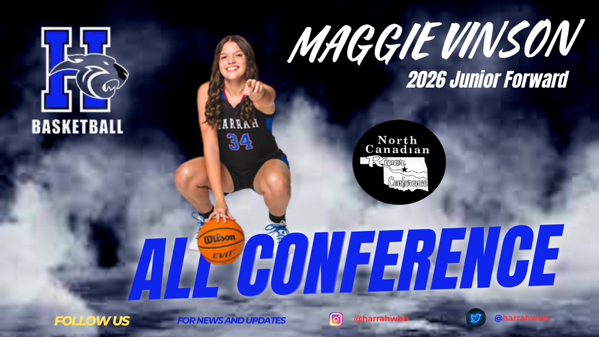 Lady Panther Maggie Vinson <a href="/MaggieVinson26/">Maggie Vinson</a> earned All Conference honors.  Maggie recorded 8 double doubles this season.  Great addition to the program.  11ppg and 7 rebounds  <a href="/PGHOklahoma/">Prep Girls Hoops Oklahoma</a> <a href="/abovelinehoops/">Abovethelinehoops</a> <a href="/coachjvick1/">Coachjvick (new)</a> <a href="/Okbetweenlines/">OKHSGBBBetweentheLines</a> <a href="/okhsscores/">Oklahoma HS Extreme</a>