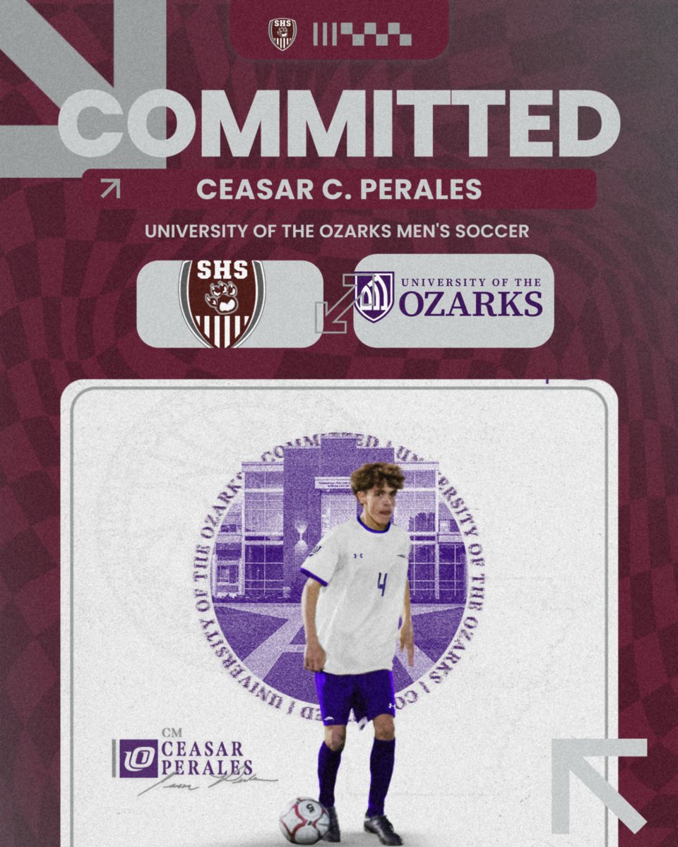 Congratulations to Ceasar on his commitment to The University of the Ozarks.