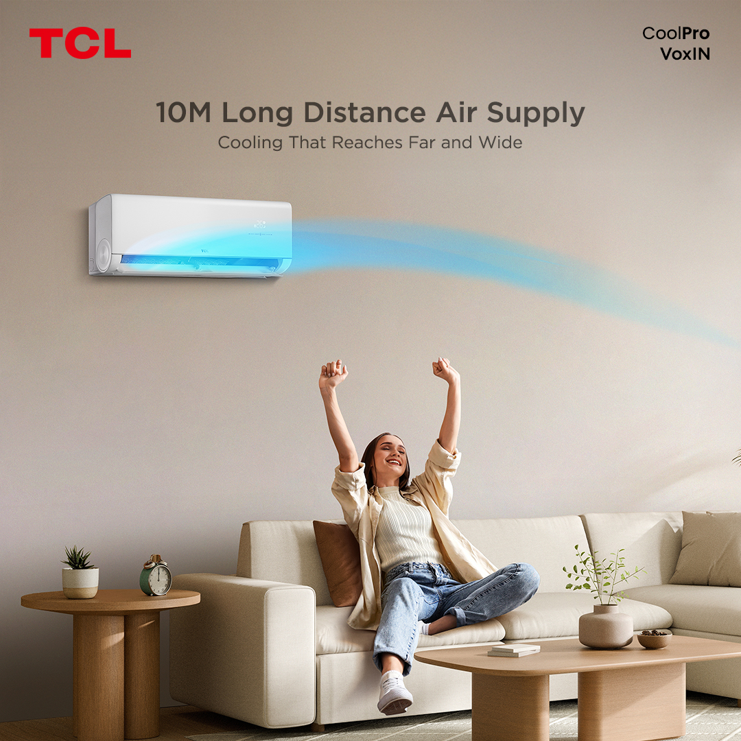 TCLPH's tweet photo. Beat the summer heat with TCL VoxIN AC! ❄️☀️ With its powerful 10m long-distance air supply, cool air reaches every corner of your space, keeping you comfortable no matter where you are.
#CoolPro #TCLVoxINSeries #TCLInspireGreatness #TCLPhilippines https://t.co/SNkn8hN9Ek