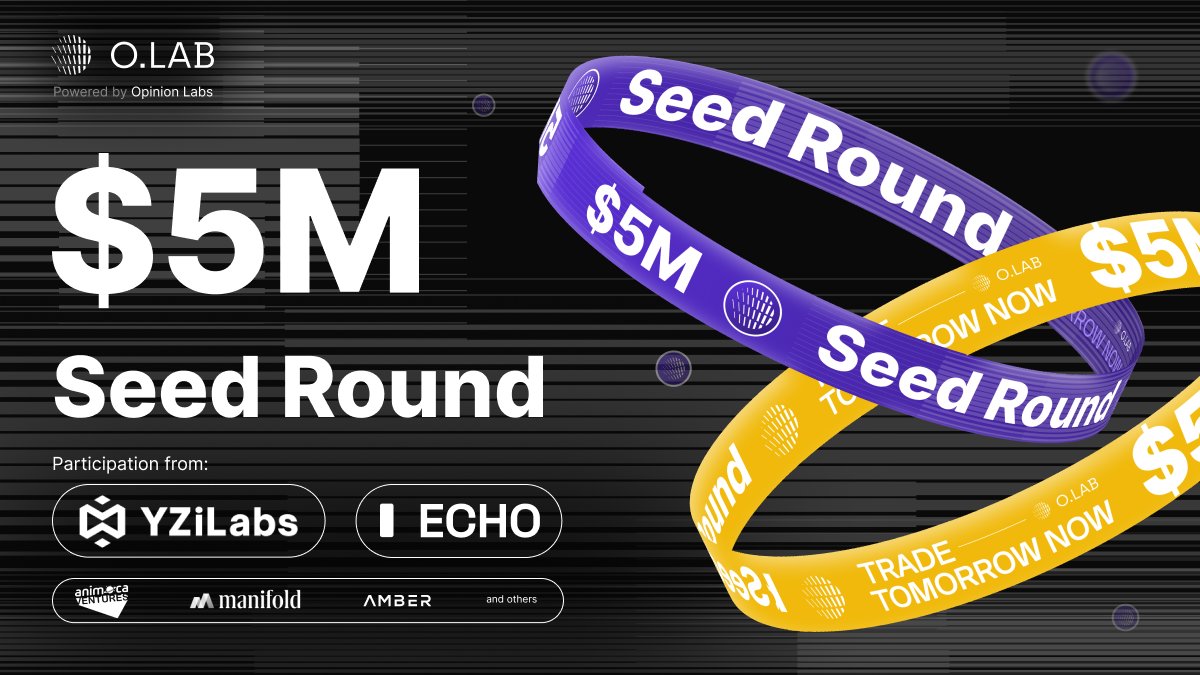 Opinion Labs (@opinionlabsxyz) on Twitter photo Opinion Labs is excited to announce the closing of a $5M seed round, led by <a href="/yzilabs/">YZi Labs</a> , with participation from <a href="/echodotxyz/">echo</a> , <a href="/AnimocaVentures/">Animoca Ventures</a> , <a href="/ManifoldTrading/">Manifold</a> , <a href="/ambergroup_io/">Amber Group</a> , and others. Opinion Labs is excited to announce the closing of a $5M seed round, led by <a href="/yzilabs/">YZi Labs</a> , with participation from <a href="/echodotxyz/">echo</a> , <a href="/AnimocaVentures/">Animoca Ventures</a> , <a href="/ManifoldTrading/">Manifold</a> , <a href="/ambergroup_io/">Amber Group</a> , and others.