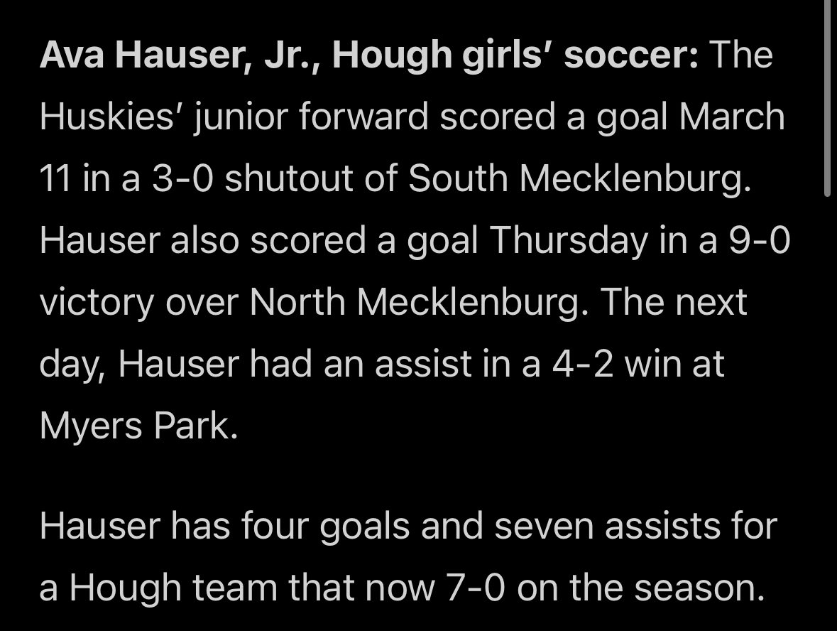 Vote me for <a href="/theobserver/">The Charlotte Observer</a> girls’ high school athlete of the week (03.21.25)

charlotteobserver.com/sports/high-sc…