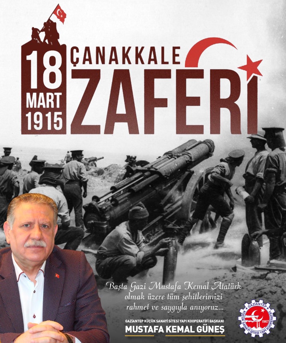 Çanakkale Zaferi'nin 110. yıldönümünde, YEDİ DÜVELE  "Çanakkale Geçilmez!" dedirten başta Gazi Mustafa Kemal ATATÜRK olmak üzere kahraman şehitlerimizi ve gazilerimizi rahmetle, saygıyla anıyorum.