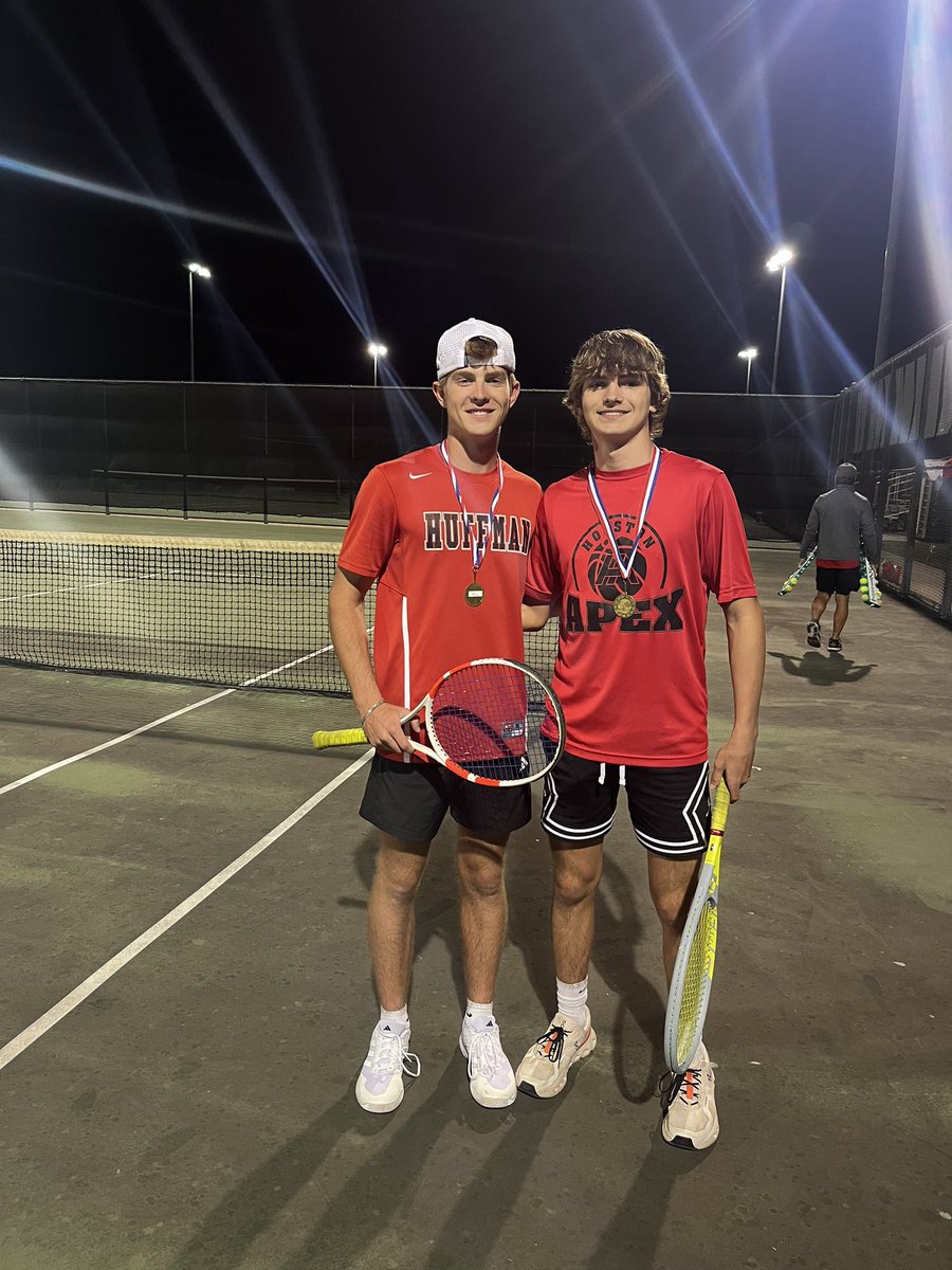 HuffmanTennis's tweet photo. 2025 HUFFMAN TENNIS FUNDRAISER WINNERS!
🥇Dylan Hayes &amp; Grayson Hayes 
🥈Ella Soileau &amp; Grey Soileau
Thank you to everyone that came out! A lot of fun and some good matches! https://t.co/EQT6yJJlXG