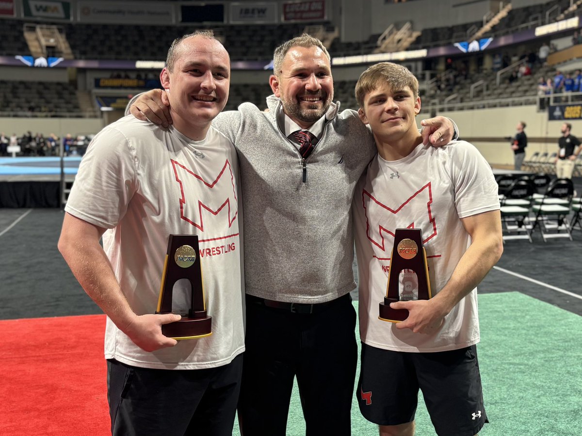 Maryville W. Soccer (@musaintssoccer) on Twitter photo What a great run <a href="/NCAADII/">NCAA Division II</a> National Championships by these two Maryville wrestlers, and one of their biggest fans all season was <a href="/ARDeBoer87/">Austin DeBoer MPA, LAT, ATC</a> !!
Congratulations to Ryan Herman and Cole Ritter on being National Champions 👏🏆 and the entire <a href="/MaryvilleWrestl/">Maryville Wrestling</a> program…great season!! What a great run <a href="/NCAADII/">NCAA Division II</a> National Championships by these two Maryville wrestlers, and one of their biggest fans all season was <a href="/ARDeBoer87/">Austin DeBoer MPA, LAT, ATC</a> !!
Congratulations to Ryan Herman and Cole Ritter on being National Champions 👏🏆 and the entire <a href="/MaryvilleWrestl/">Maryville Wrestling</a> program…great season!!