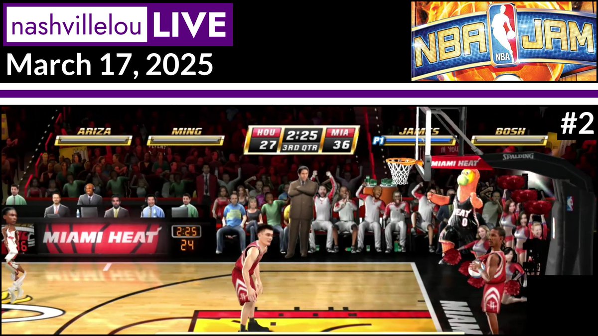 LouNashville's tweet photo. Join me at top of the hour for NBA Jam ep. 2 with Twitchy Tides games on NashvilleLou Live on #Twitch. 

I plan to stream this for a couple of hours and then raid into @LasVegasApe702's stream once he goes live. 

https://t.co/Yp3AgOJ3K1 

Presented by https://t.co/2FSQMXZLGM https://t.co/vc0jYJX2Ly