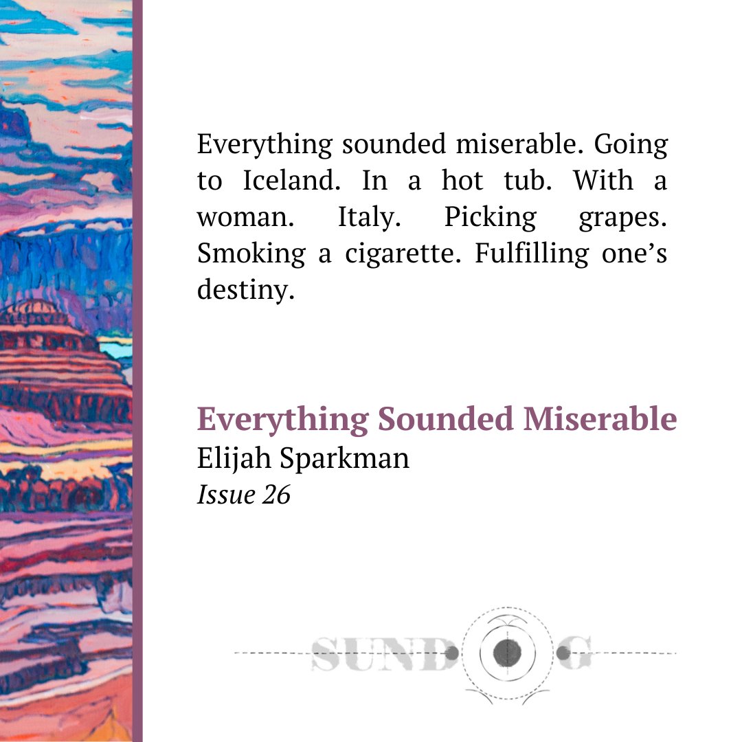 Issue 26 Fiction ❤️

sundoglit.com/elijah-sparkma…