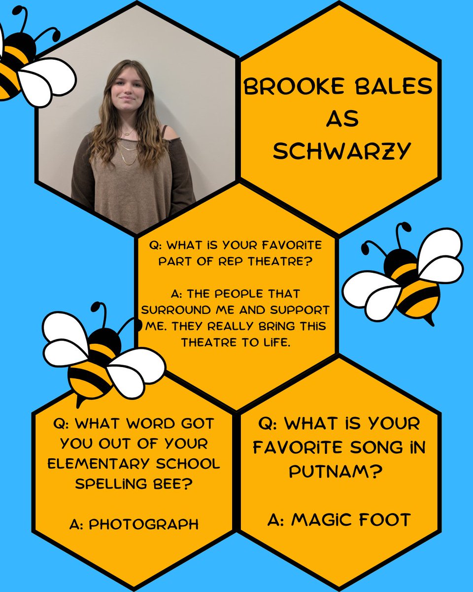 Meet Brooke Bales, who brings Schwarzy to life in our upcoming production of The 25th Annual Putnam County Spelling Bee!

Tix will be available at owtheatre.com.