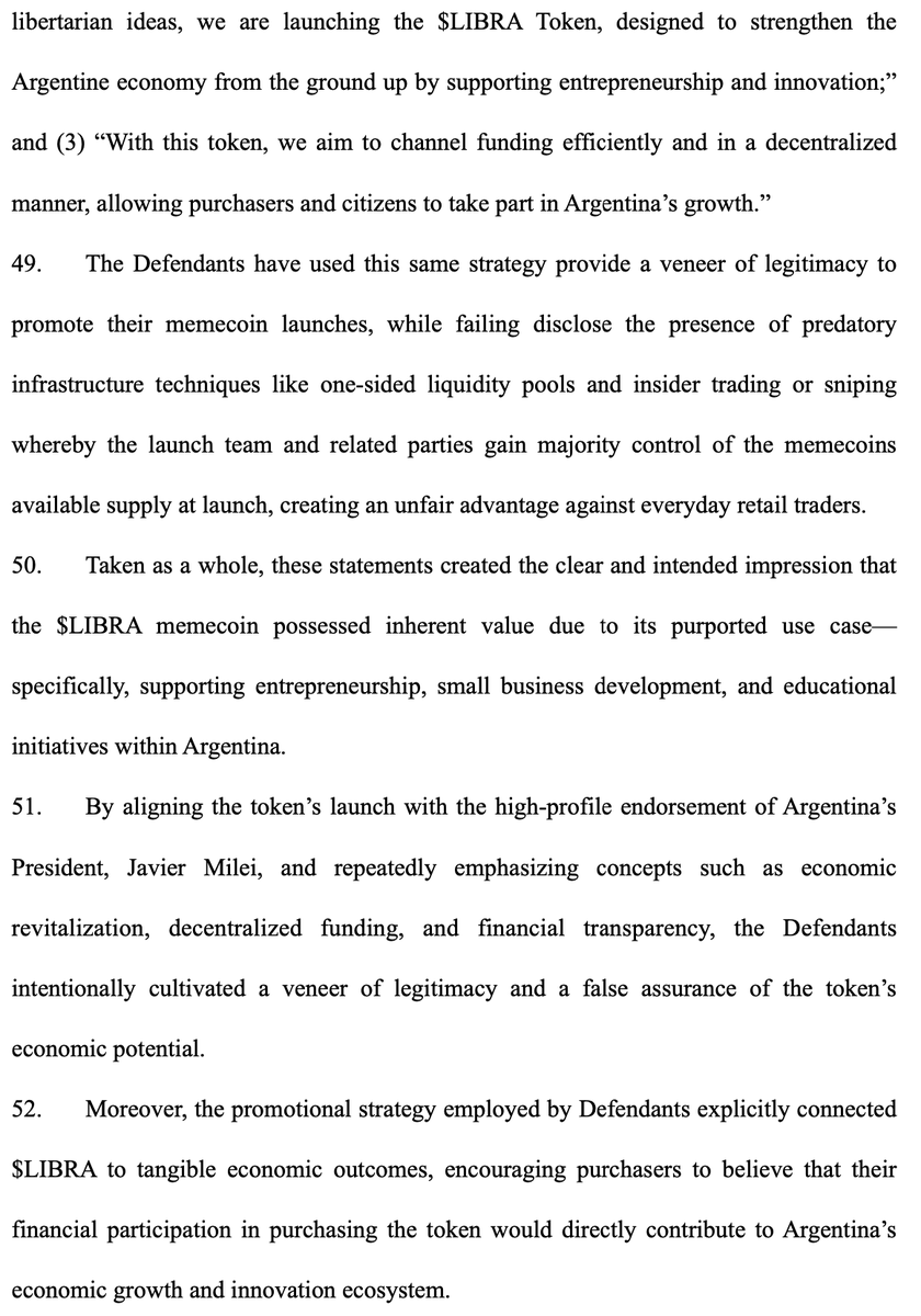 BurwickLaw's tweet photo. The complaint details how, according to our allegations, one-sided liquidity pools were used to artificially inflate $LIBRA’s price. We further allege that approximately 85% of supply was withheld at launch, enabling insiders to profit while everyday buyers bore the losses. https://t.co/rCsP4XA96q