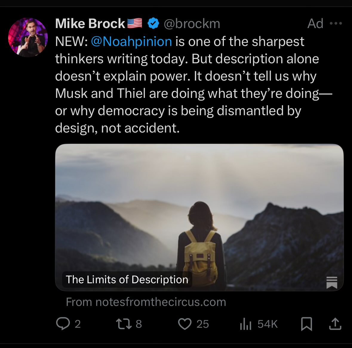 Keep getting ads that are just for some schizo guy’s blog