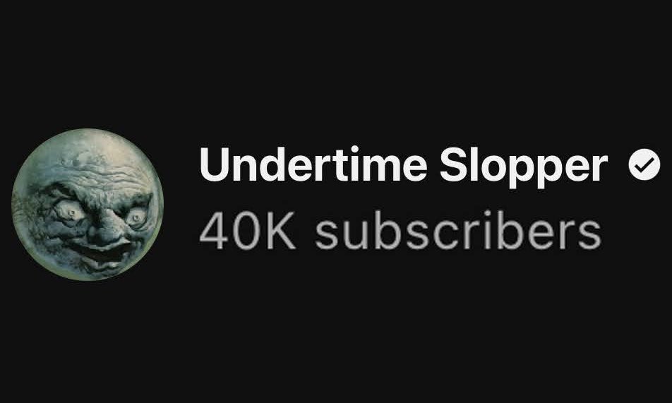 undertimesloppr's tweet image. 40k on YouTube! Big slop to everyone tuning in…