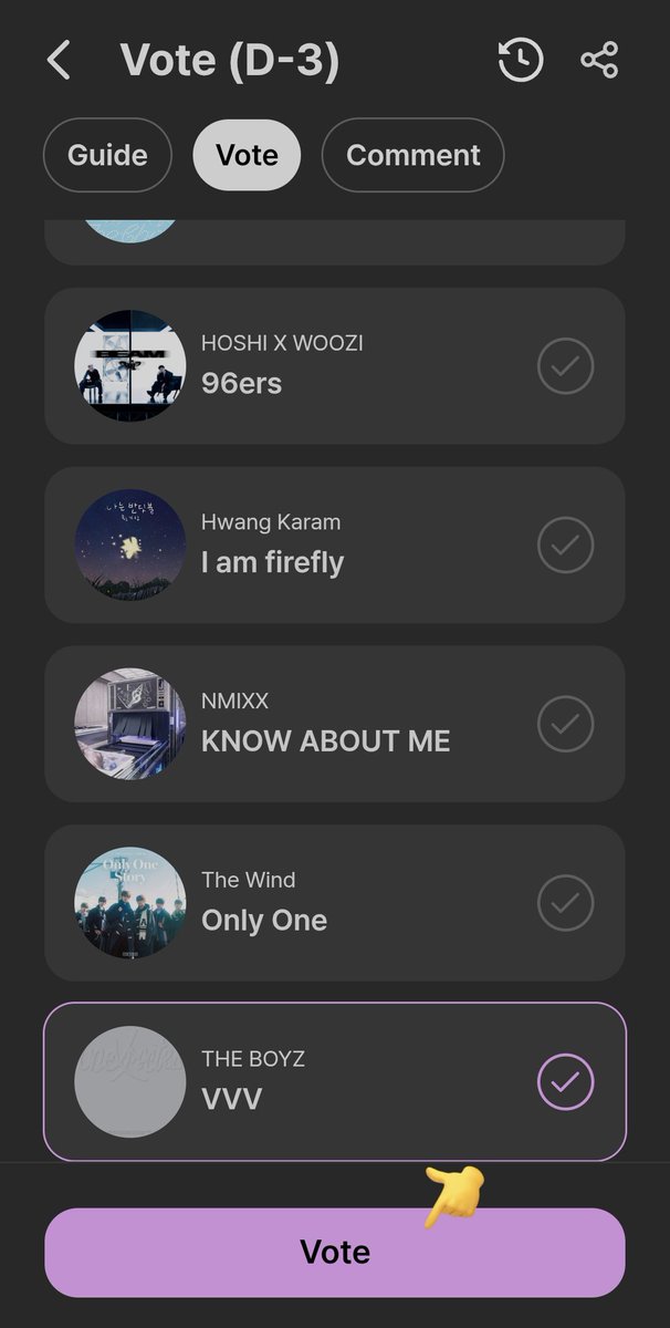 [🗳️] VOTE | INKIGAYO X DIGGUS

#THEBOYZ on <SBS Inkigayo Global Pre- Voting for March 30 Chart>

📅 Period: Mar 17 - Mar 21 11:59PM (KST)

🥊 Vote #VVV daily + 2 other songs (that have low chances and are not currently promoting).

🔗 lnk.diggus.com/vote?voteId=68

#THEBOYZ #더보이즈