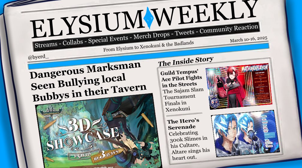 📢EXTRA EXTRA READ ALL ABOUT IT 📰
youtu.be/-5NC-mFOYiE
#holoTempus #holoArmis #HolostarsEN #GB3D