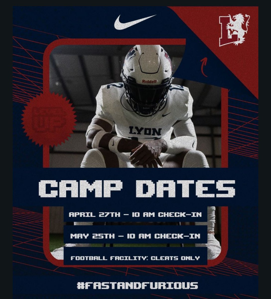 Thank you to <a href="/LyonHBC/">Chris Douglas 🏈</a> for inviting me to the camp and junior day!!!!!!