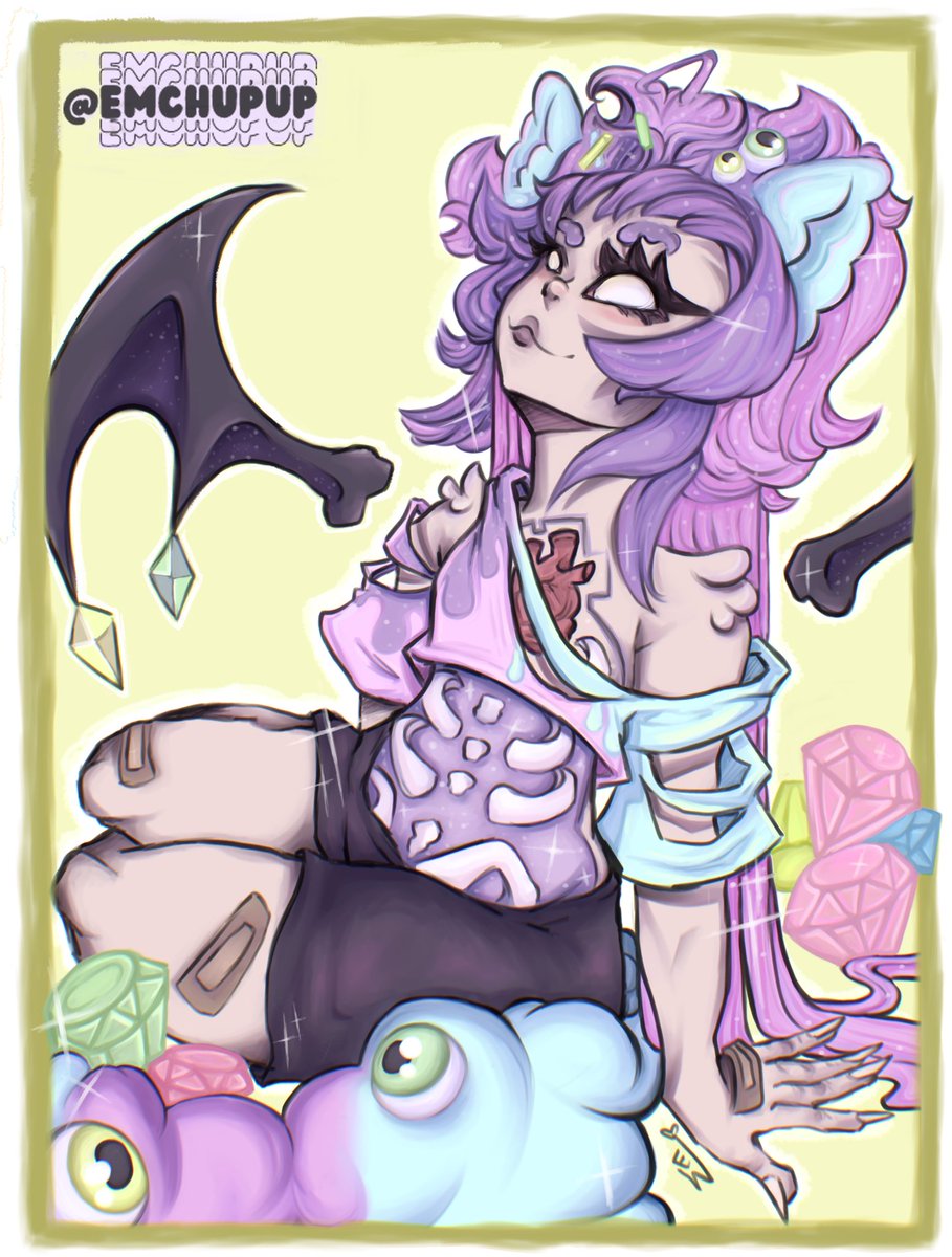 ~ (ෆ˙ᵕ˙ෆ)♡ ~

✨My art trade with <a href="/DustyDrawsss/">DustyDrawsss ₊‧°𐐪♡𐑂°‧₊VGen Code Giveaway open~</a> !!!✨

✩₊˚.⋆☾⋆⁺₊✧

This was SO fun to do, I love this OC design!! Thank you so much for giving me the opportunity to do this with you :3 
I hope you enjoy ~ 
💎 💎 💎
#oc #artmoots #illustration #artwork