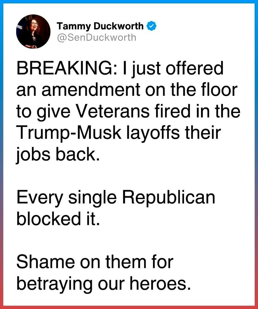 Republicans don't care about Veterans.

PASS IT ON.