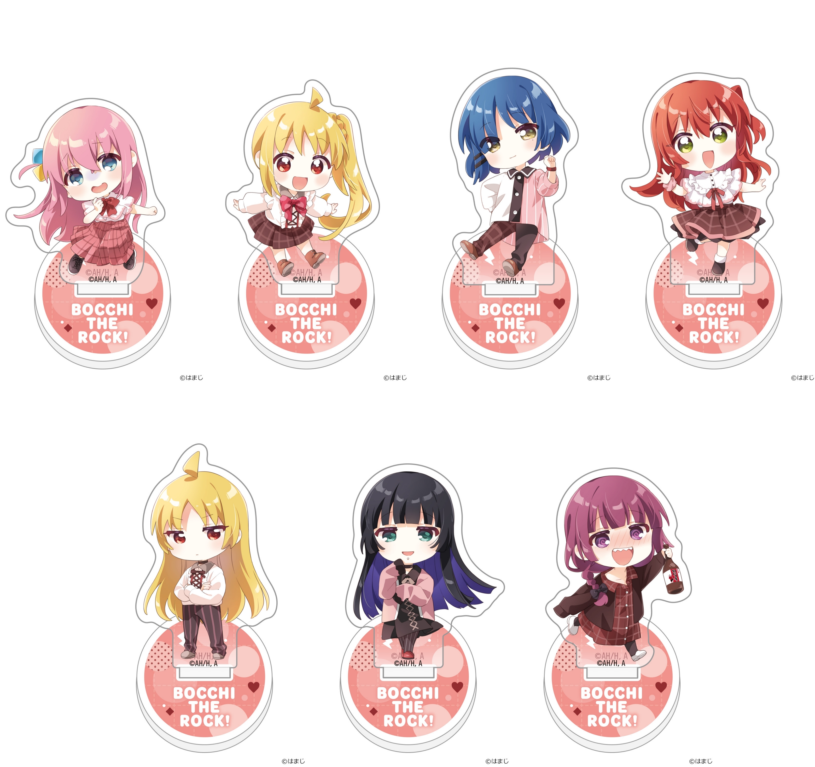 ぼっち・ざ・ろっく！ ミニアクリルスタンド (チョコレートコーデ)全7種セット ぼっち・ざ・ろっく！ ミニアクリルスタンド (チョコレート