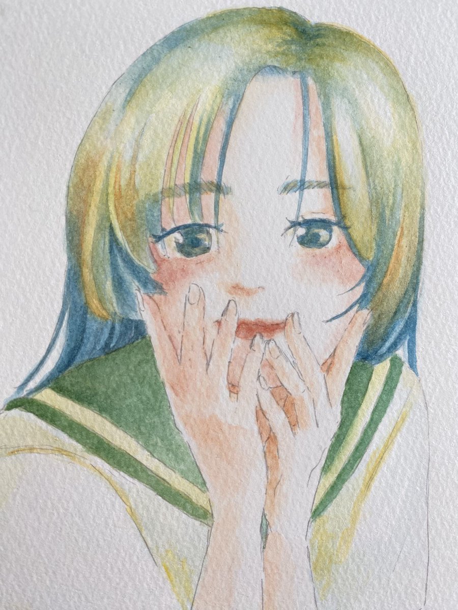 チャイムが鳴ってしまう前に、

#illustration #illust #drowning #art 
#イラスト #アナログイラスト 
#女の子 #制服 #高校生 
#絵描きさんと繋がりたい