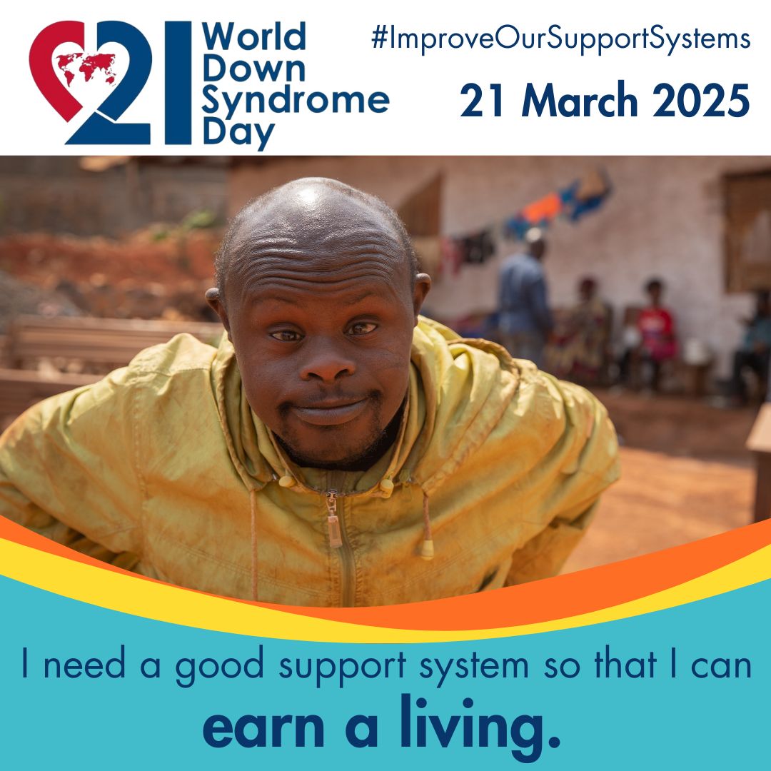 We are calling on governments to improve our support systems, so we have choice, control and dignity. 
Learn more at worlddownsyndromeday.org/2025-theme
#ImproveOurSupportSystems #WorldDownSyndromeDay #DownSyndromeAdvocate #DownSyndromeNetwork #DownSyndrome #Trisomy21 #CareAndSupport