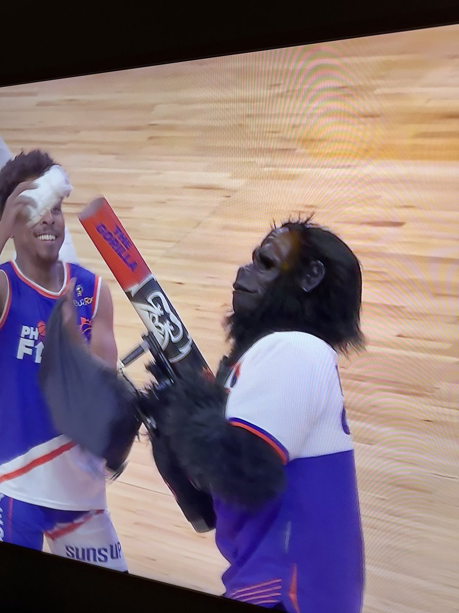 DelusionalCards's tweet photo. The most loyal suns fan through all of this: the gorilla
#blastyouwithasunstshirt https://t.co/pTz174greA