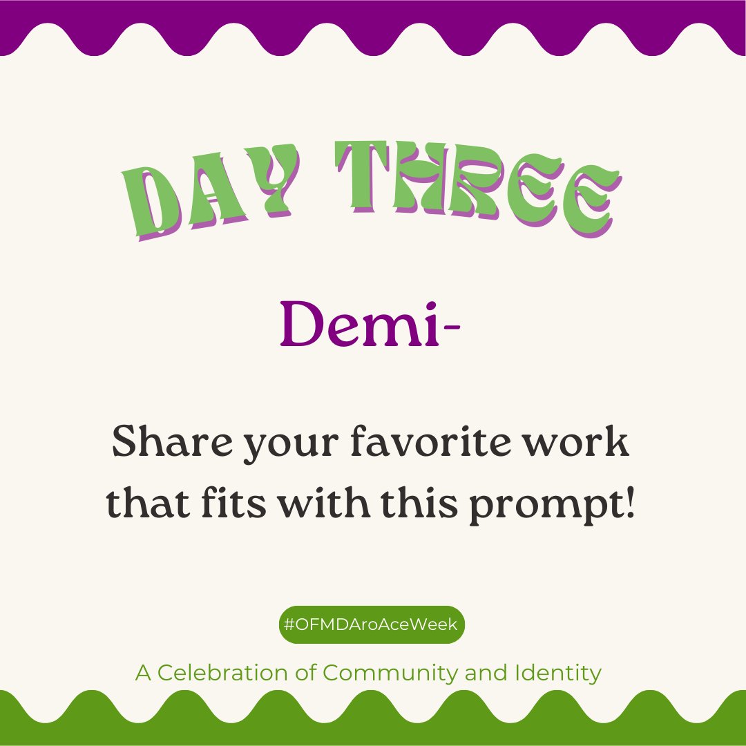 It's day three of #OFMDAroAceWeek and today's sharing prompt is: Demiromantic and Demisexual!

Reply or QRT to share any art or fanfic that fits this theme!
