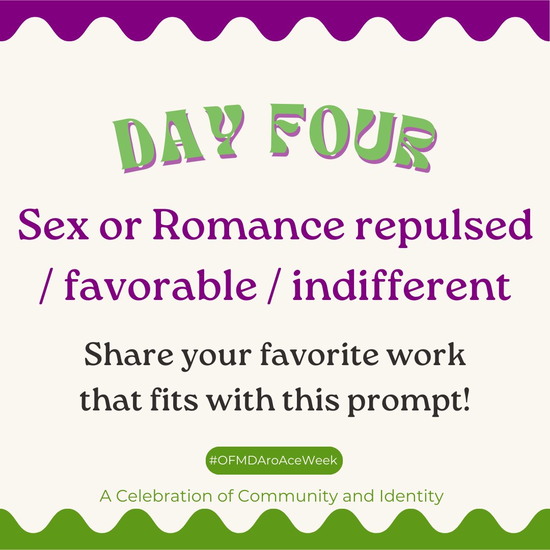It's day four of #OFMDAroAceWeek and today's sharing prompt is: Sex or romance repulsed/indifferent/positive!

Reply or QRT to share any art or fanfic that fits this theme!