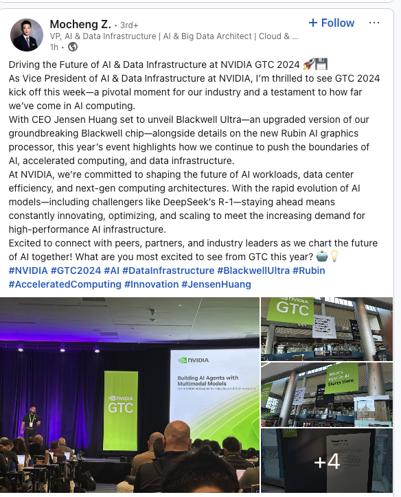Robin71453571's tweet photo. $SPY SQQQ #GTC2025 $NVDA 🚀 Nvidia's GTC conference kicks off this week, and CEO Jensen  is set to unveil new advancements in AI chips! 🤖 Expect the Blackwell Ultra upgrade &amp; Rubin AI GPU details.  📈  #NVDA #AI #Tech https://t.co/Ak7vYh7E6z