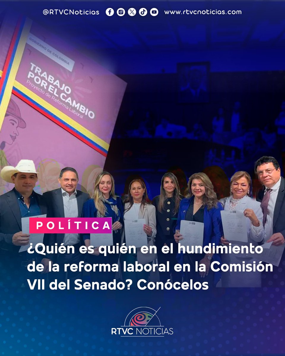 RTVCnoticias's tweet image. 🏛️El pasado 11 de marzo, la Comisión Séptima del Senado archivó la Reforma Laboral propuesta por el presidente @petrogustavo. Ocho senadores con sueldos de casi 50 millones mensuales frenaron cambios que afectarían a millones de trabajadores e  impidió su avance en el Congreso.…