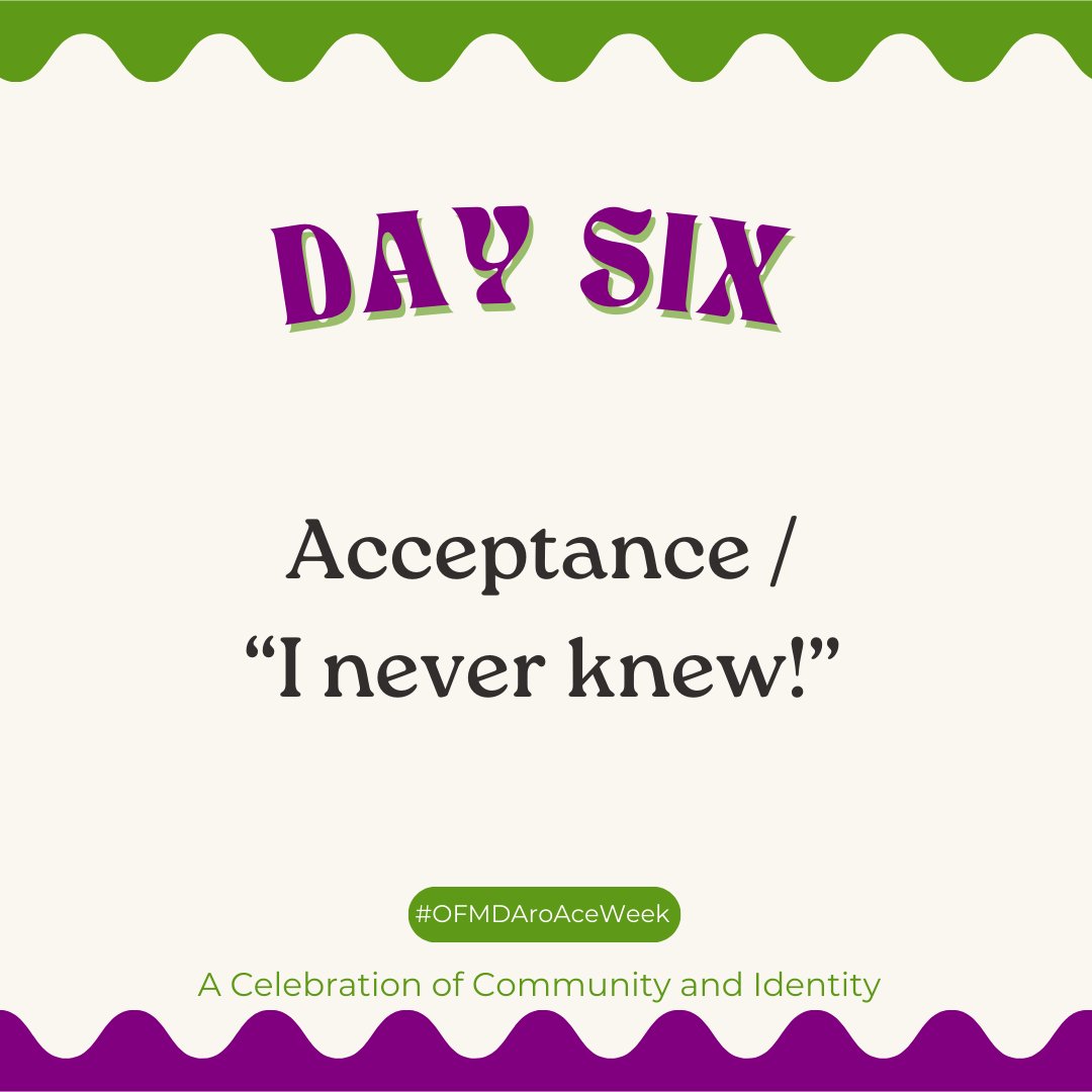 It’s day six of #OFMDAroAceWeek and today’s creation prompt is: Acceptance / “I never knew!"

Reply or QRT with what you’ve created!