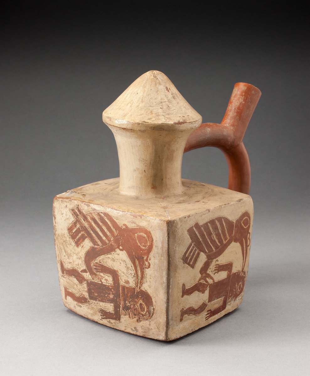 aic_americas's tweet photo. Square Handle Spout Vessel with Image of a Man Attacked by a Bird https://t.co/z1tNP6AYNu https://t.co/GpEdPLweJX