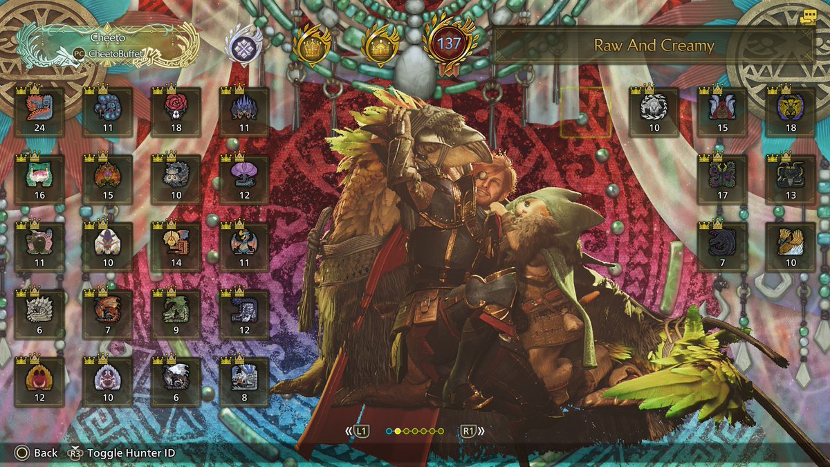 Monster Hunter Wilds was the most fun I've had gaming in the last 2 years. Just finished up my crown hunts at 134 hrs. Now its time to play just for the love of the game.