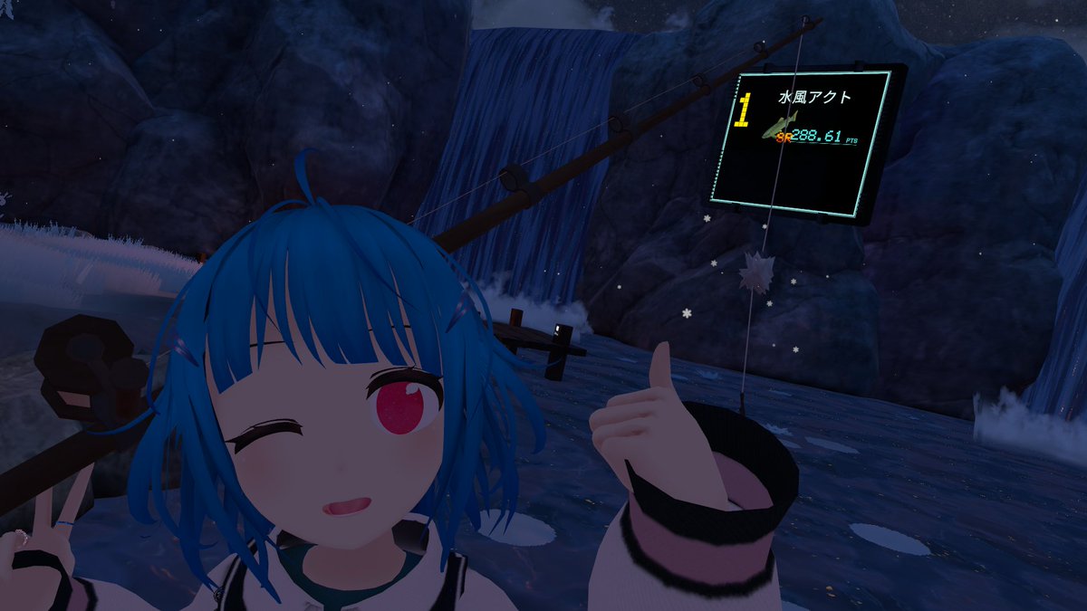 mizukaze_vrc's tweet photo. ついにキタ━━━━(゚∀゚)━━━━!!
SR!トラウト!
ポイントは…おぉ!288.61!!
最高だね…やっと会えたねSR…
※いまだにあのことを根に持ってるw
にしても魚影がアホデカかったな…興奮したわぁ☆彡
次くるのはいつになるのか…楽しみだね
#VRChat
#SimpleFishing https://t.co/Cj75paAEqJ
