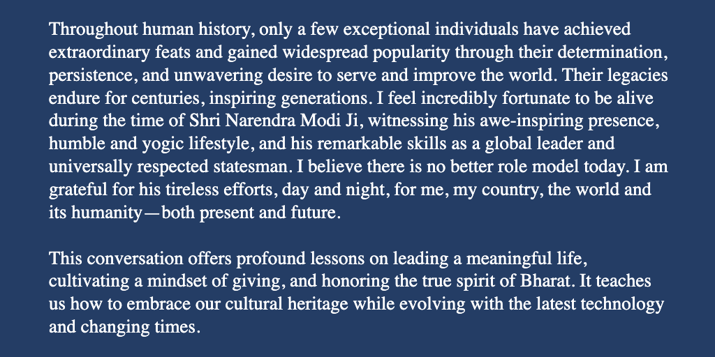 Thanks <a href="/lexfridman/">Lex Fridman</a> for  such an inspiring and  incredible interaction! 🙏
#narendramodiji #LexFridmanPodcast #ModiPodcast