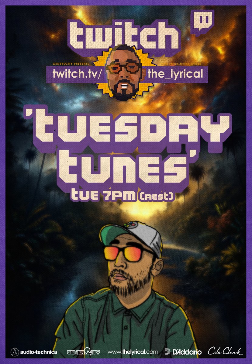 The Lyrical (@_thelyrical) on Twitter photo Yooo! Gonna do live MUSIC stream on TUESDAY instead of WEDNESDAY again this week because... um... then I can play <a href="/assassinscreed/">Assassin's Creed</a> Shadow tomorrow on stream haha
Come hang out for some "TUESDAY TUNES!"
TONIGHT from 7pm AEST on twitch.tv/the_lyrical
<a href="/Twitch_ANZ/">Twitch ANZ</a> #musicstream Yooo! Gonna do live MUSIC stream on TUESDAY instead of WEDNESDAY again this week because... um... then I can play <a href="/assassinscreed/">Assassin's Creed</a> Shadow tomorrow on stream haha
Come hang out for some "TUESDAY TUNES!"
TONIGHT from 7pm AEST on twitch.tv/the_lyrical
<a href="/Twitch_ANZ/">Twitch ANZ</a> #musicstream