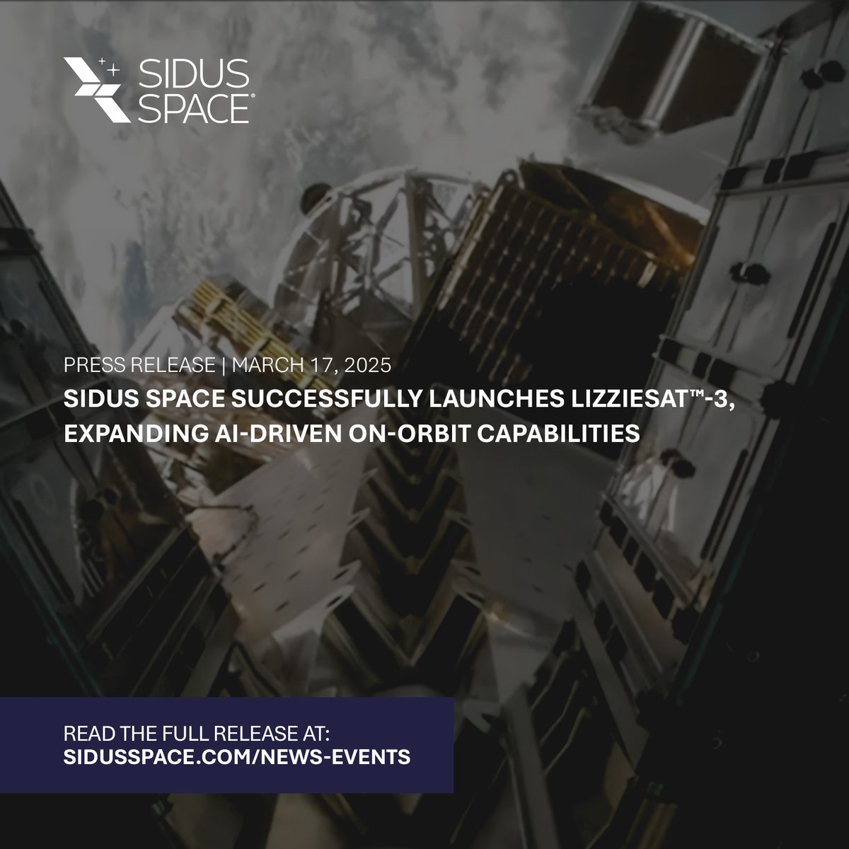 Sidus Space (@sidusspace) on Twitter photo Sidus Space Successfully Launches LizzieSat™-3, Expanding AI-Driven On-Orbit Capabilities 🛰️
Learn more:đź”— brnw.ch/LS3Success
#SidusNews #SidusSpace #LaunchingLizzieSat #LizzieSat3 #LS3 #SidusOrlaith #FeatherEdge #EdgeAI #SpaceData #AI #SpaceTech Sidus Space Successfully Launches LizzieSat™-3, Expanding AI-Driven On-Orbit Capabilities 🛰️
Learn more:đź”— brnw.ch/LS3Success
#SidusNews #SidusSpace #LaunchingLizzieSat #LizzieSat3 #LS3 #SidusOrlaith #FeatherEdge #EdgeAI #SpaceData #AI #SpaceTech