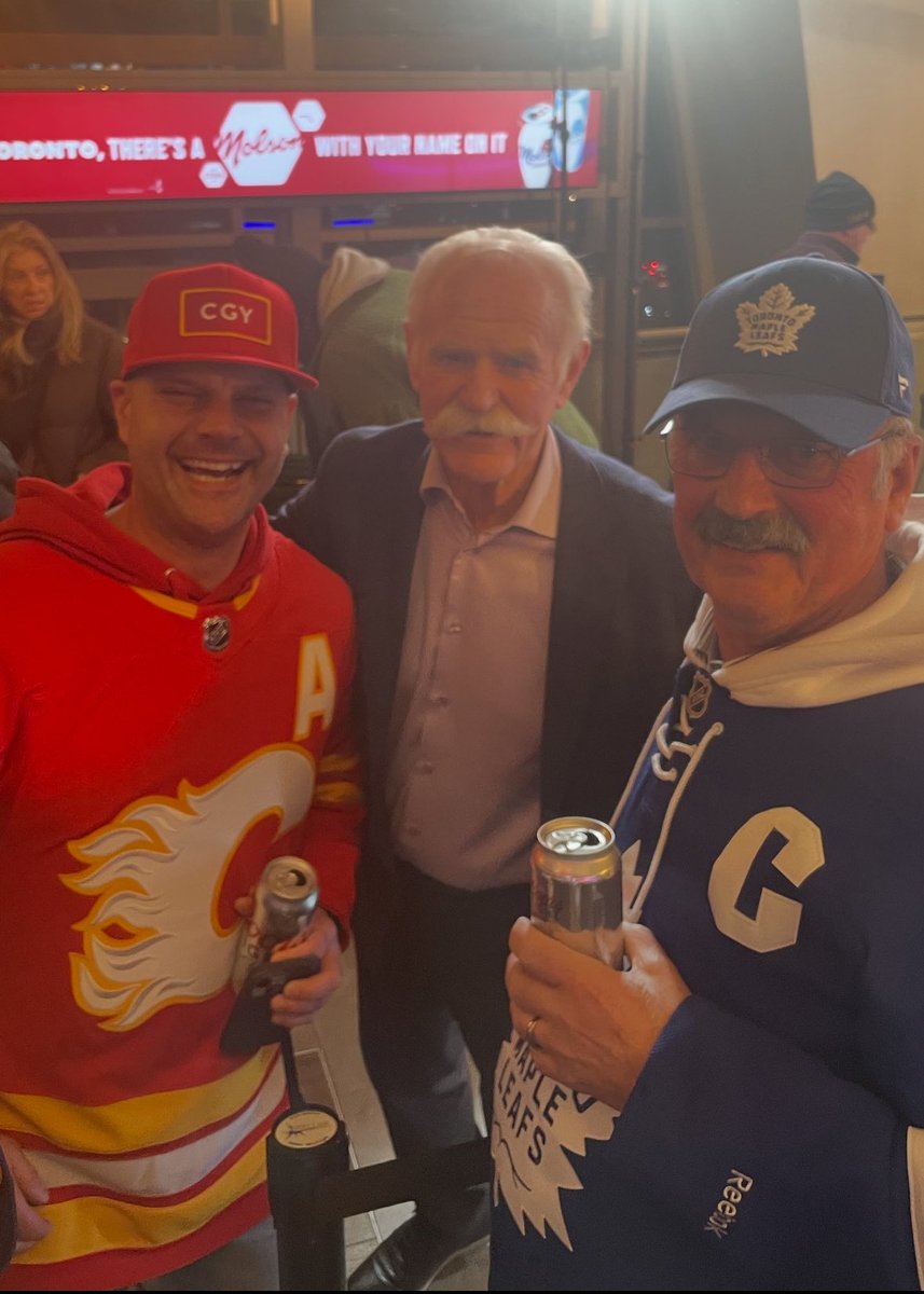 The #Flames got smoked by the Leafs tonight, but running into <a href="/NHLFlames/">Calgary Flames</a> legend, Lanny McDonald was a huge win!