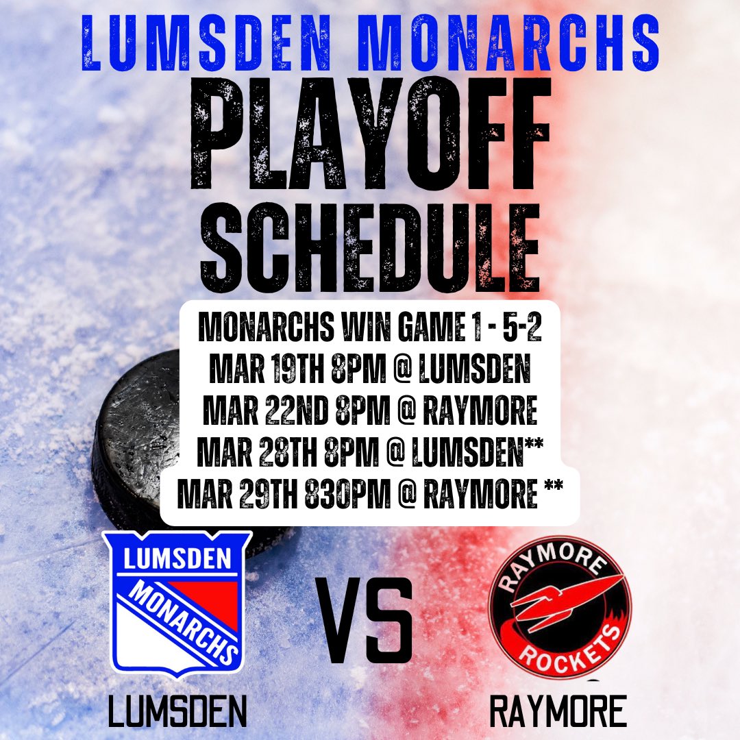 We have ourselves the full QVHHL Finals schedule #gonarchs #narchnation