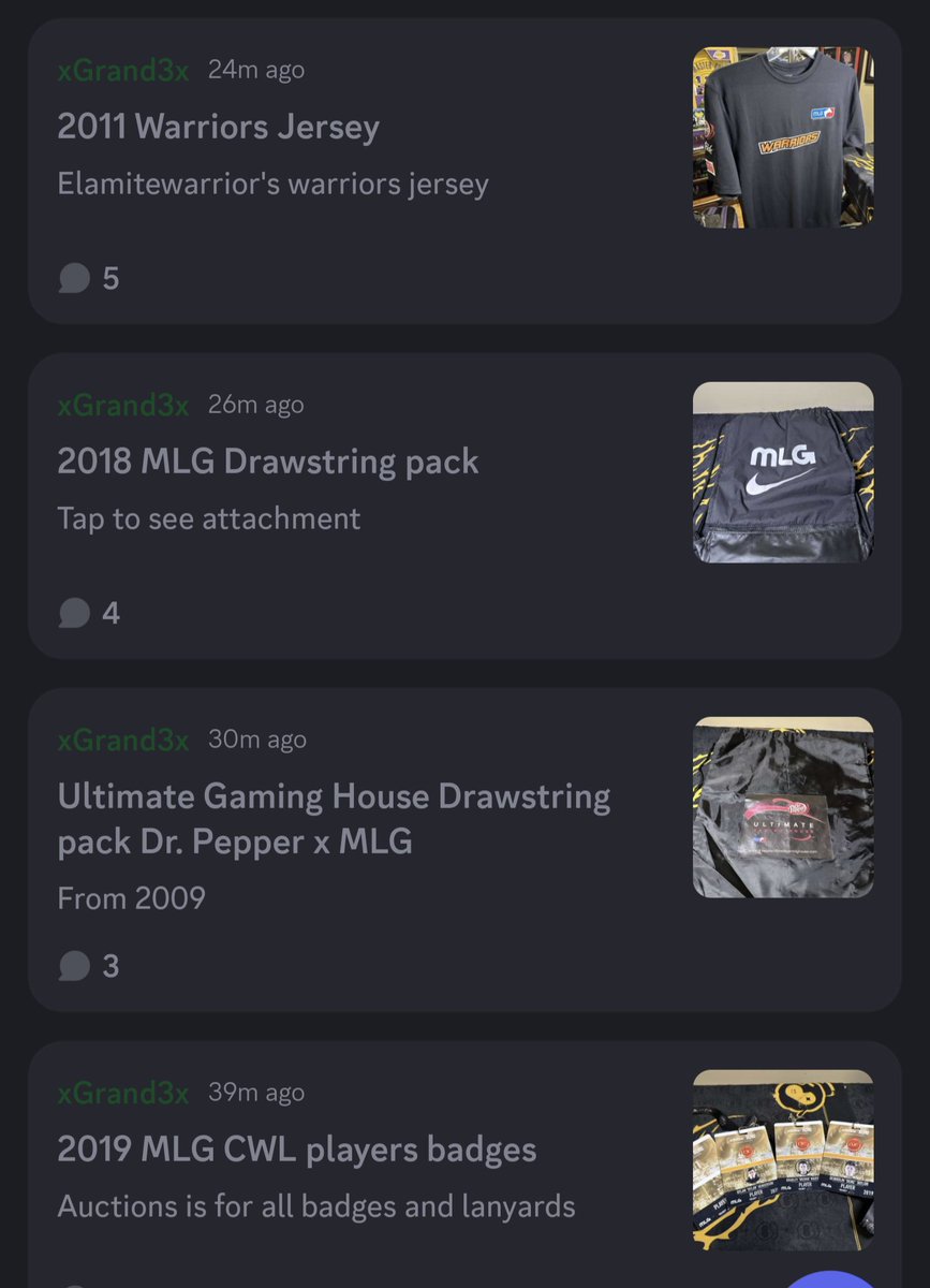 free_thewave's tweet photo. For those MLG fans, join the discord at @Collectors_Envy currently they're auctioning sQ, Str8 Rippin, and Warriors #mlg #statusquo #warriors #str8rippin #halo #halo3 check it out. Only the beginning of these auctions. https://t.co/DJglGs3J0C