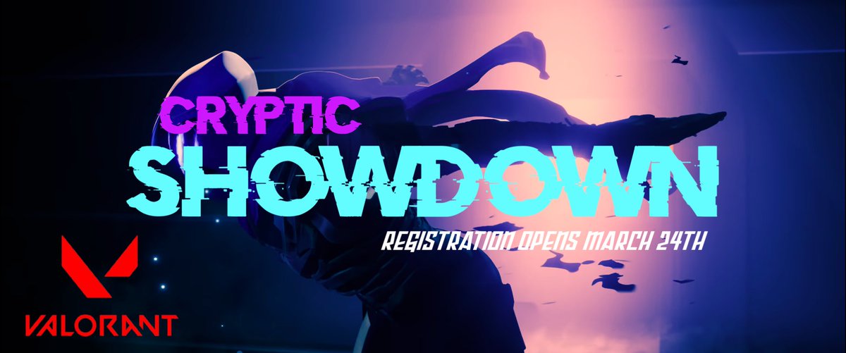 SIGN UP FOR VALORANTS NEW TOURNAMENT NOW!! REGISTER BELOW FOR CRYPTIC SHOWDOWN!!

REGISTER BELOW NOW!!
discord.gg/6HKsWRd63m