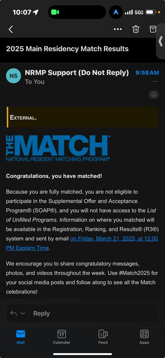 I honestly don’t even know what to say. Truly feeling so blessed and so wrapped in love by God and my loved ones. We did it y’all! #GenSurgMatch2025 #Match2025 #WomenInSurgery